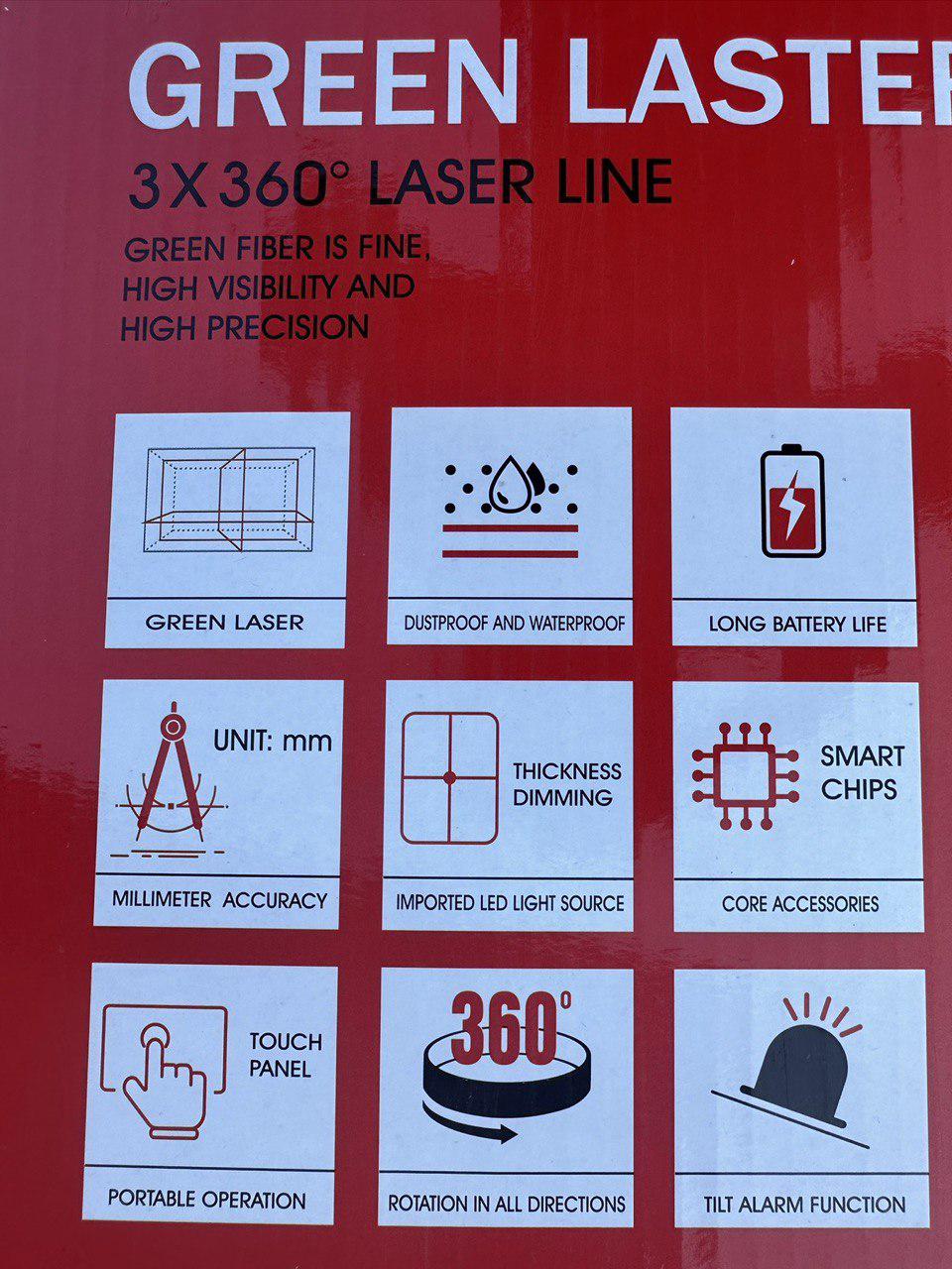 лазерний рівень Krafftec BL-16 16-лінійний Зелений (27833902) - фото 5