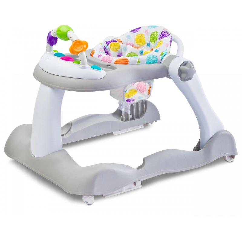 Ходунки Сaretero Footsie с игровой панелью 2в1 Серый (315105)