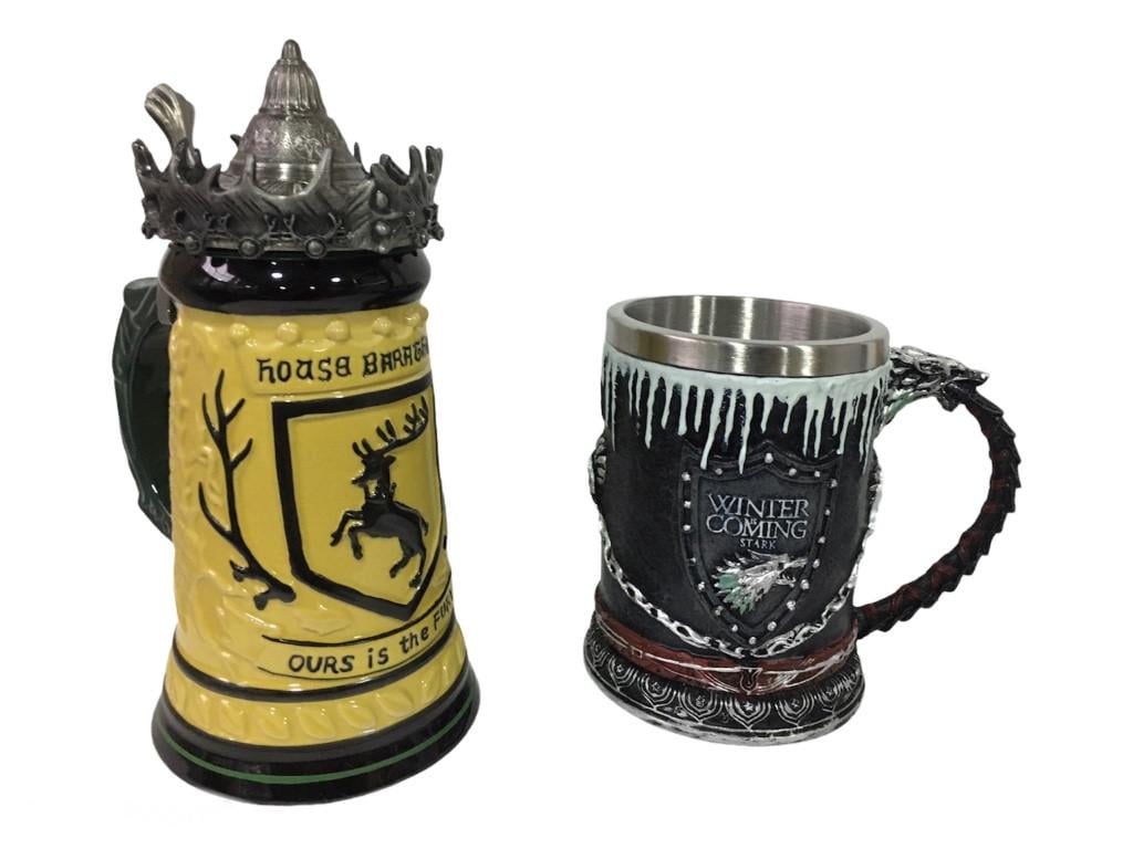 Подарочный набор кружка House Герб Баратеонов Игра Престолов и Winter Is Coming Stark 650/550 мл