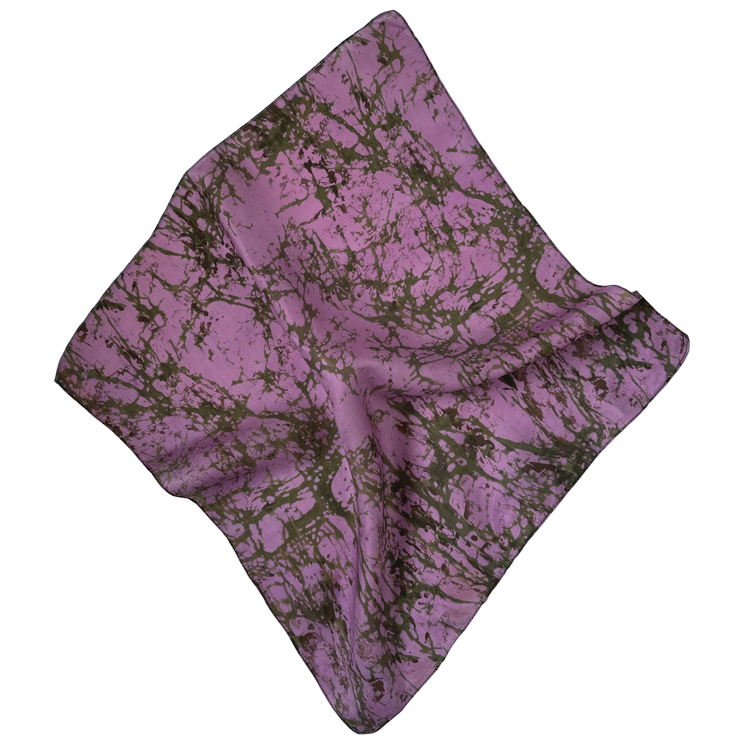 Натуральна шовкова хустка Silk Route 50х50 см Рожевий (1286)