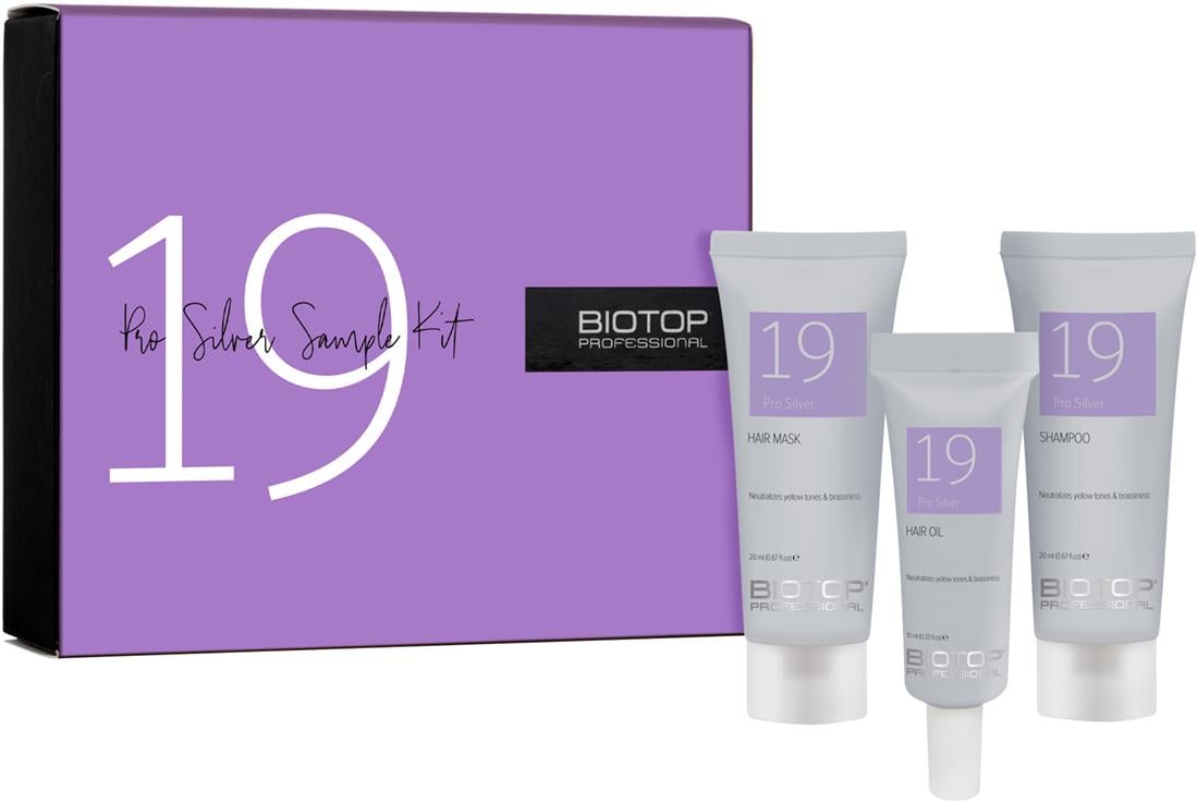 Набір пробників для волосся BIOTOP 19 Pro Silver шампунь 20 мл/маска 20 мл/масло 10 мл (27587)