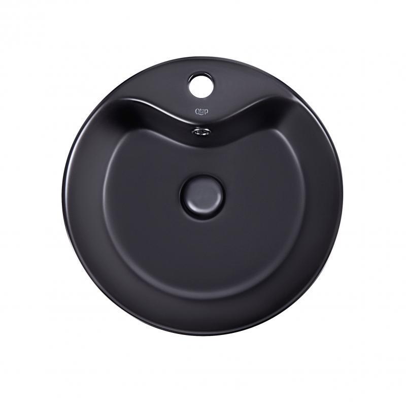 Раковина-чаша Q-tap Scorpio з донним клапаном Matt Black QT14113018BMBMB