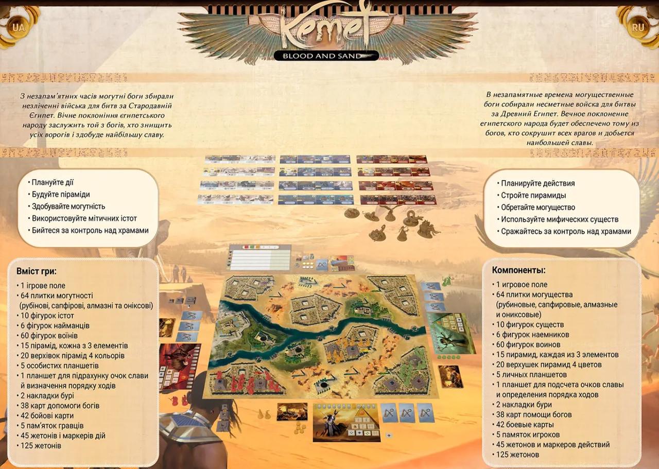 Настольная игра Кемет: Кровь и песок (GKCH019KT) - фото 2 Настольная игра Кемет: Кровь и песок (GKCH019KT) - фото 2
