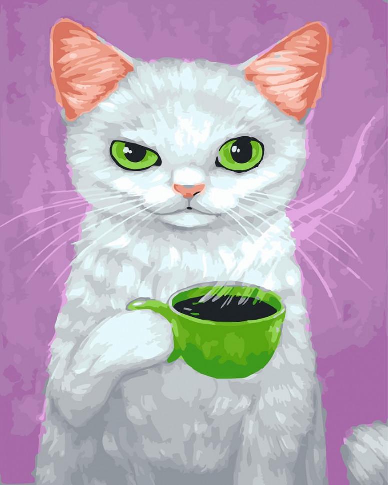 Картина по номерам Brushme Кот-сударь с кофе (GX23648)