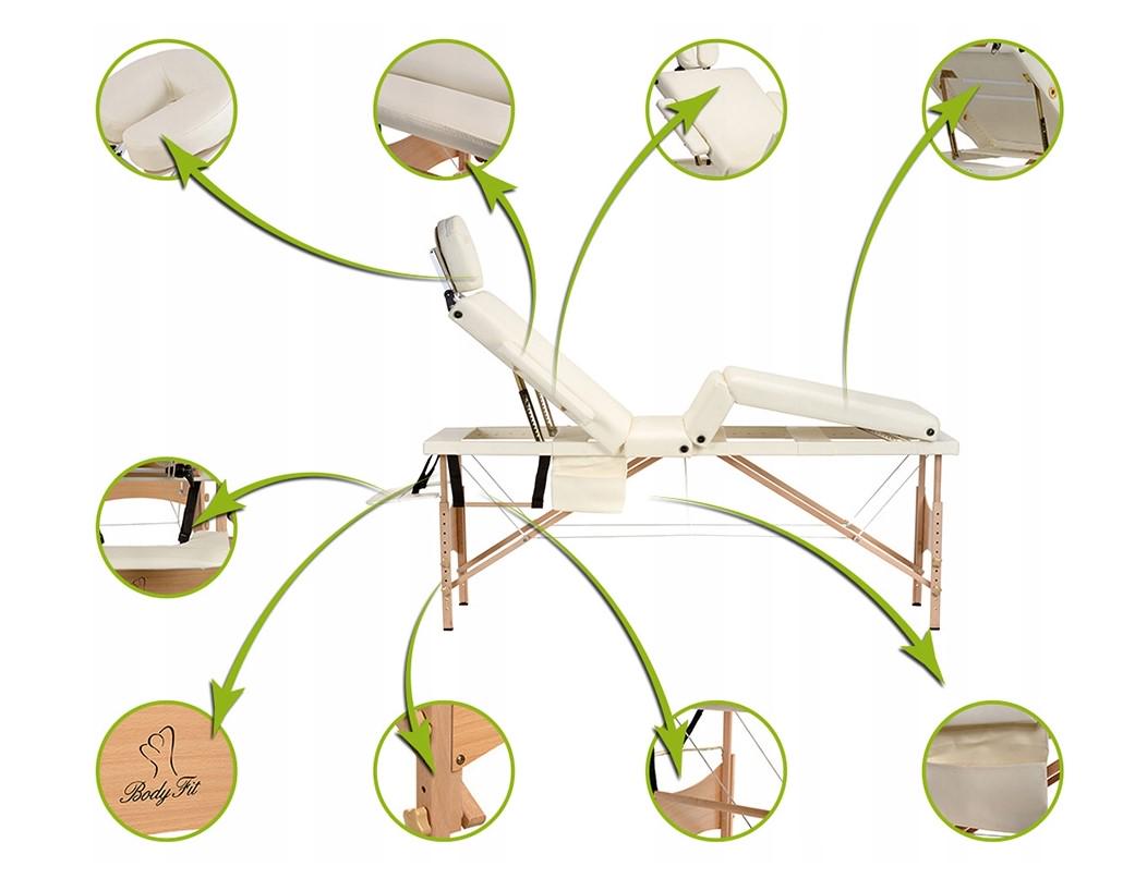 Масажний стіл Bodyfit дерев'яний 4-секційний (WT-401) - фото 14
