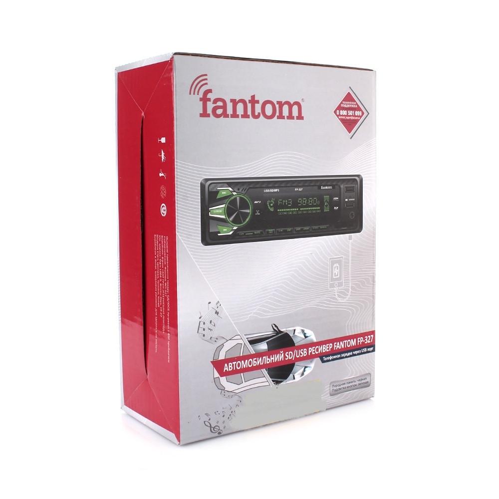 Автомагнітола FANTOM FP-327 Black/Green (3860621) - фото 4