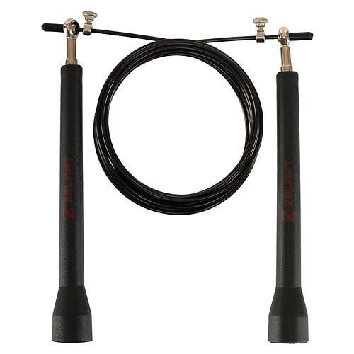 Скакалка скоростная Zelart FI-4862 с шарнирным подшипником и стальным тросом 3 м 2,5 мм Черный (32511201)