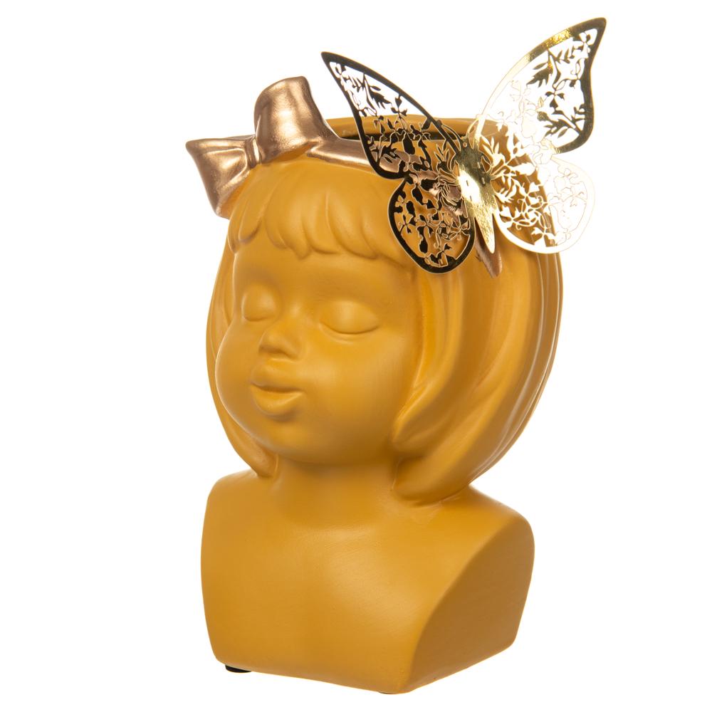 Настольная керамическая ваза Light House Sweetheart 21 см Желтый