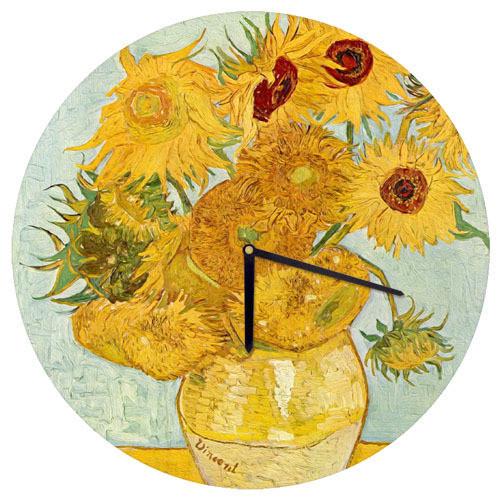 Часы настенные круглые Presentville Подсолнухи 36 см (CHR O 15M009)