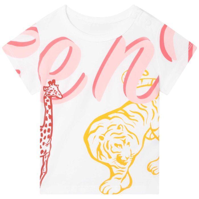 Футболка KENZO 05476 жираф/тигр 4 года 104 см (32540658)