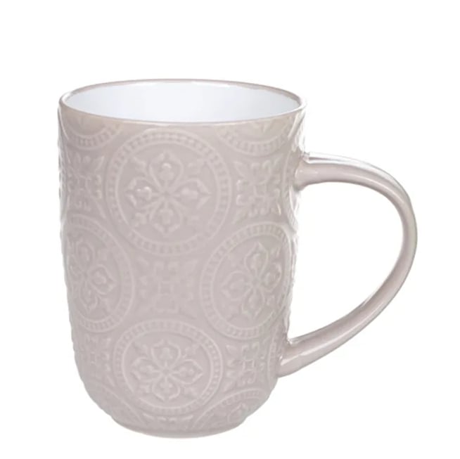 Чашка керамическая Flora Дамаск 0,4 л Бежевый (32009)