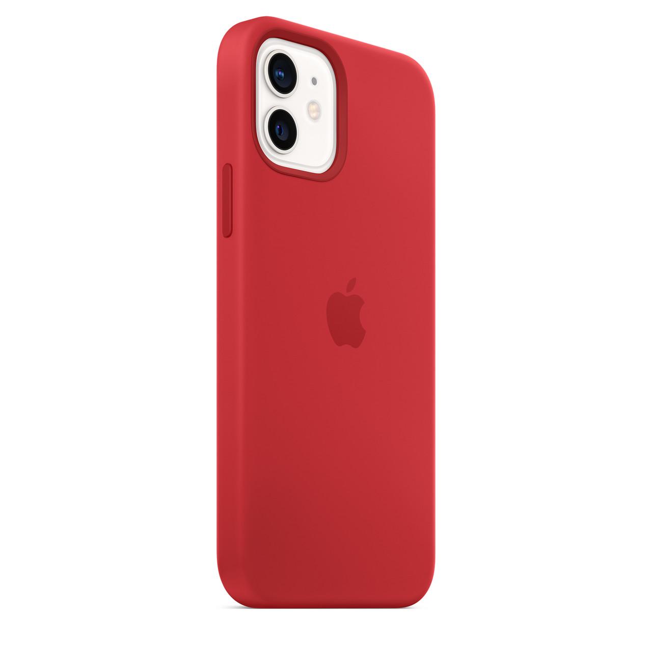 Силіконовий чохол-накладка Apple Silicone Case with MagSafe for iPhone 12/12 Pro, Product Red (HC) - фото 4