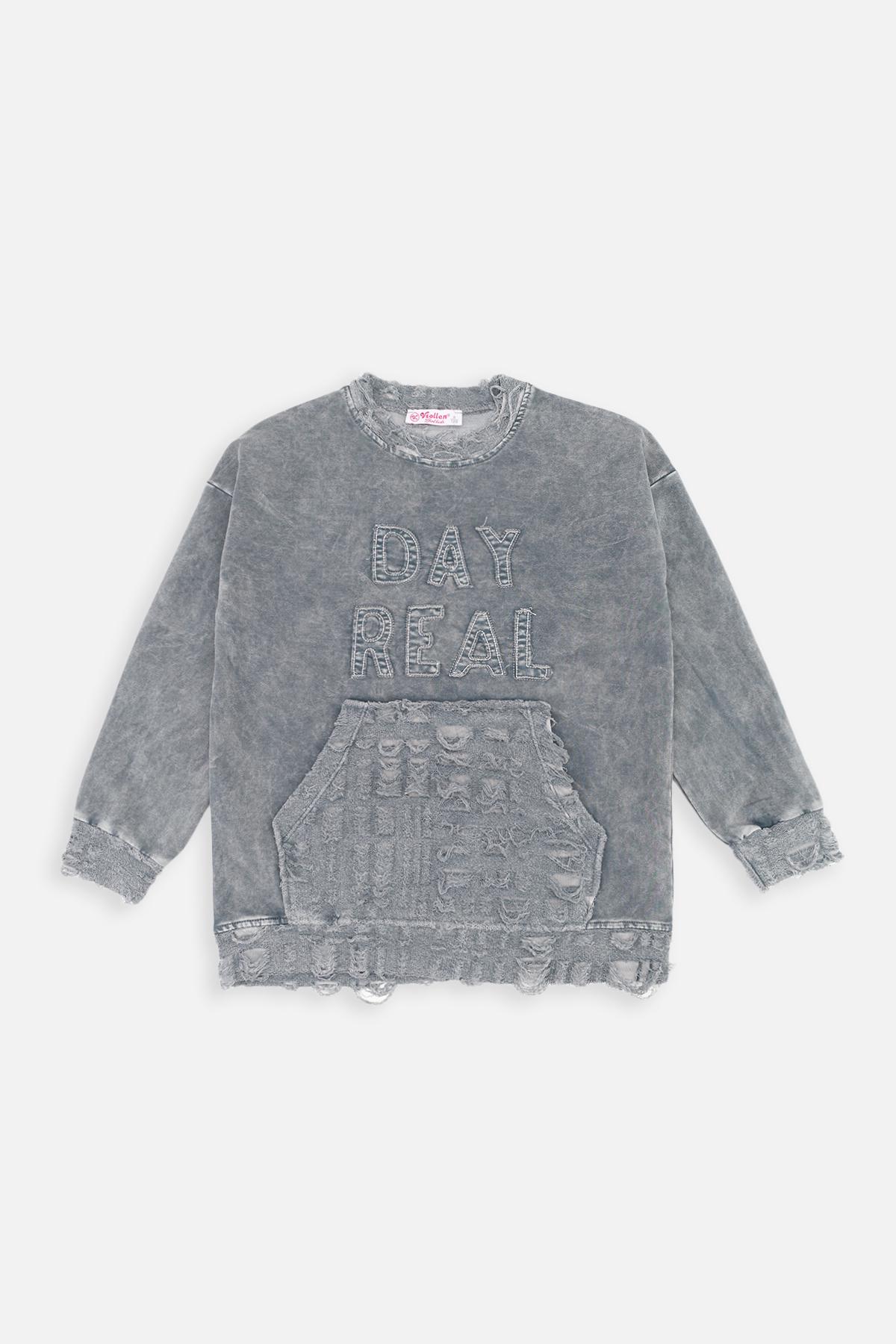 Свитшот для девочки 140 см Серый (SKT001027660)