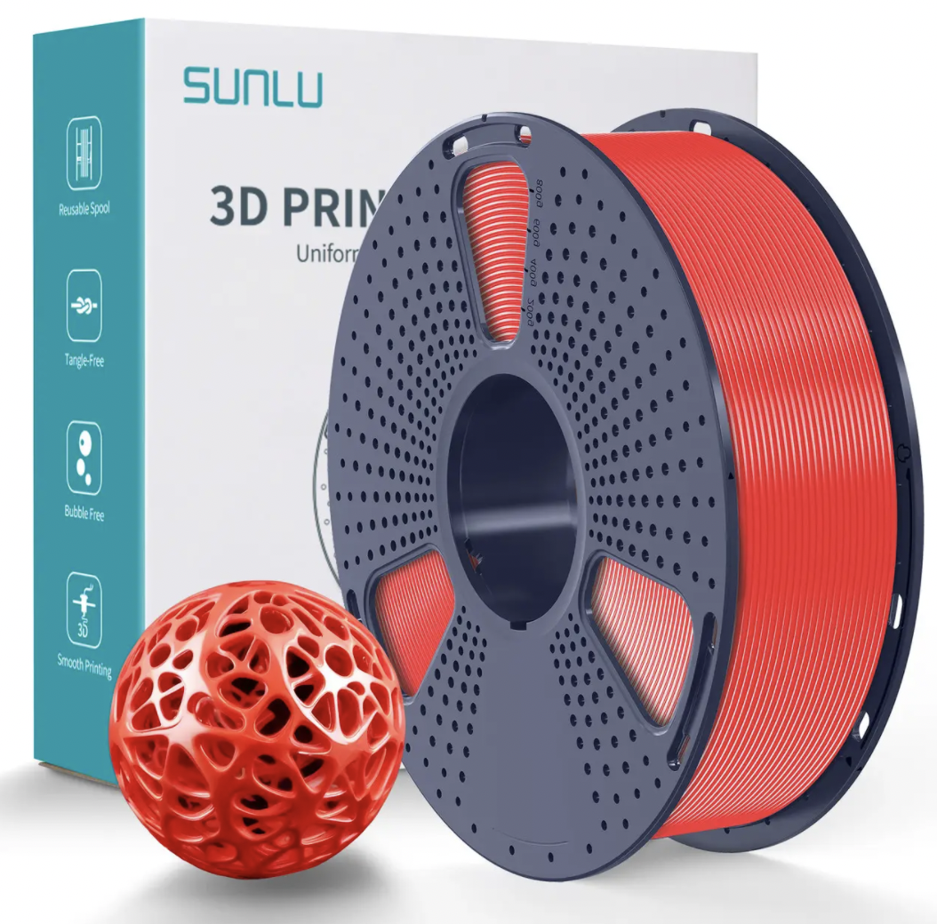 Пластик-філамент для 3D-друку SUNLU TPU Classic Spool 1,75 мм 0.5kg 190-230℃ Red (01105003B)