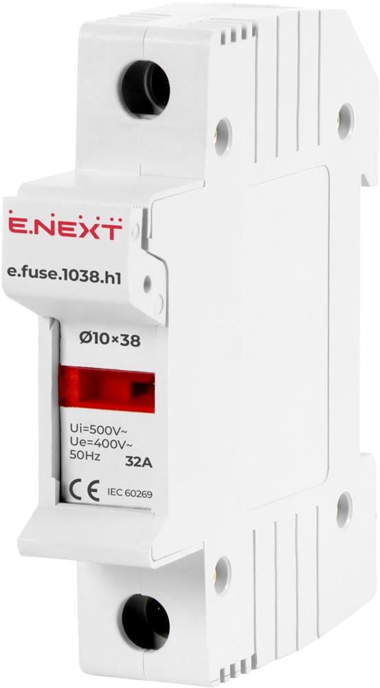 Держатель предохранителя E.NEXT e.fuse.1038.h1 1Р 32А 10х38 мм (i0300001)