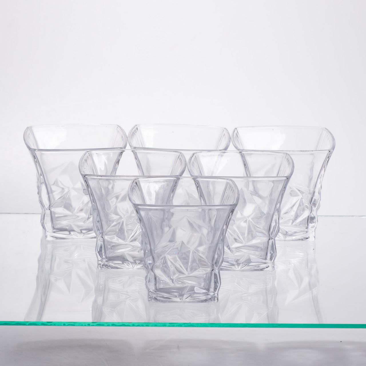 Набір графин для напоїв із товстого скла та склянки 6 шт. Прозорий (64486-26) - фото 2