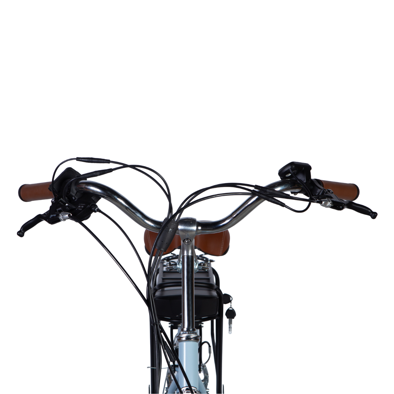 Велосипед з електроприводом ST Dorozhnik eRETRO Vbr FR 28" 19" 36B 12,5 Ахч 500 Вт Світло-блакитний - фото 3