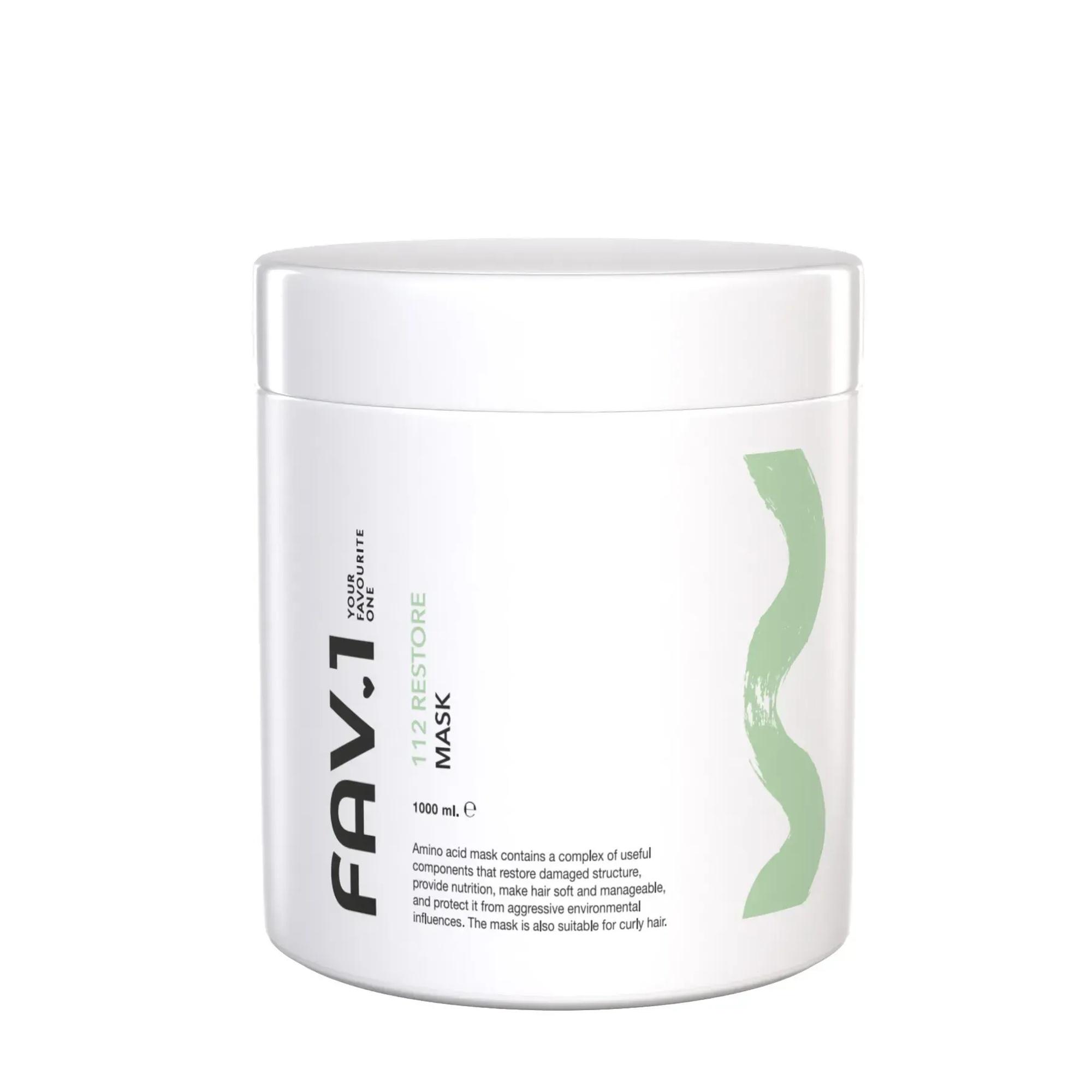Маска для волос FAV.1 112 RESTORE MASK Аминокислотная 1000 мл (31573917)