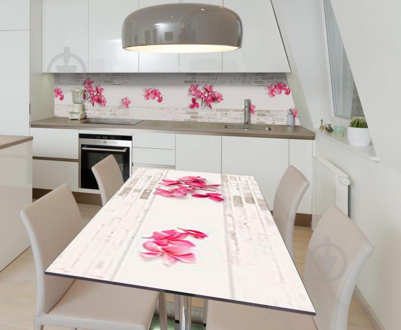 Наклейка 3Д виниловая на стол Zatarga «Оборванные бутоны» 650х1200 мм (Z182207/1st)