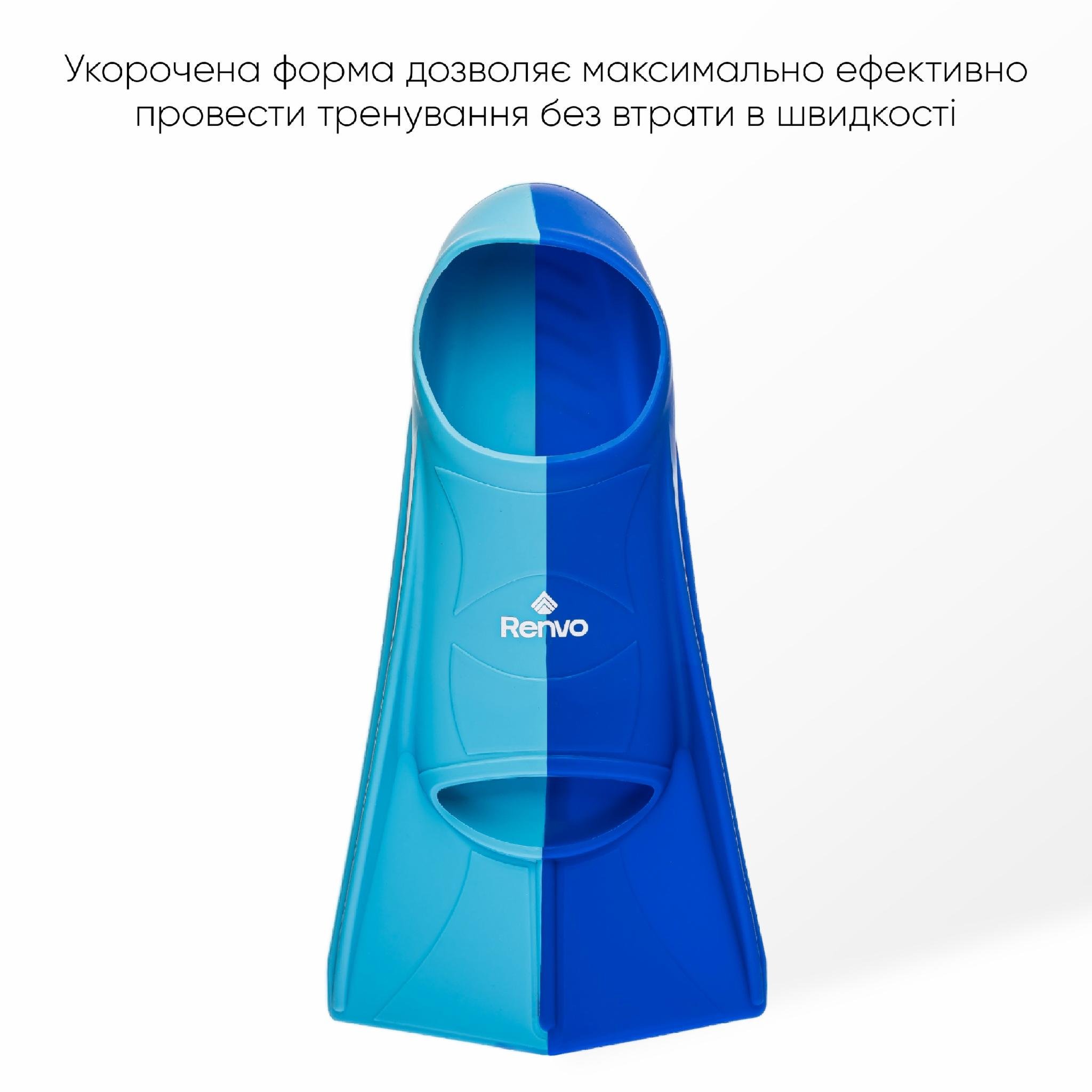 Ласти короткі для тренування в басейні Renvo Frio із закритою п'ятою р. 24-26 Синій/Блакитний (SF100-46 24-26) - фото 3 Ласти короткі для тренування в басейні Renvo Frio із закритою п'ятою р. 24-26 Синій/Блакитний (SF100-46 24-26) - фото 3