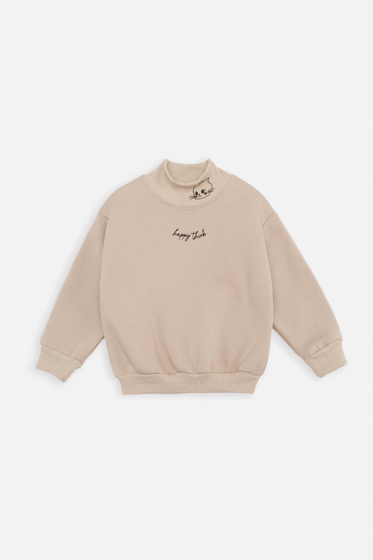 Свитшот для девочки 110 см Бежевый (SKT001024609)