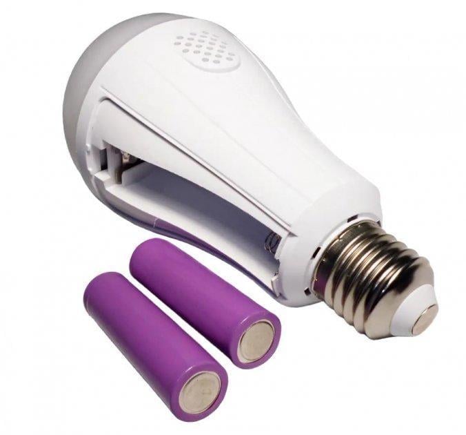 Лампочка в патрон с двумя аккумуляторами LED 20 Вт