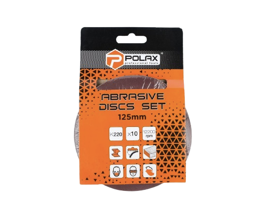 Шлифовальный круг Polax на самоклеющейся липучке для болгарки 125 мм зерно к220 10 шт. (27735045) - фото 2 Шлифовальный круг Polax на самоклеющейся липучке для болгарки 125 мм зерно к220 10 шт. (27735045) - фото 2