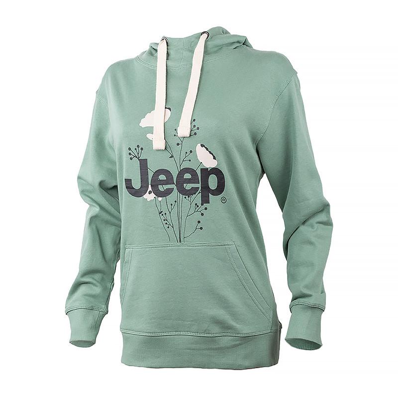 Худи женское JEEP HOODED OVERSIZE SWEATSHIRT Botanical Print S Хаки (O102606-E854 S)