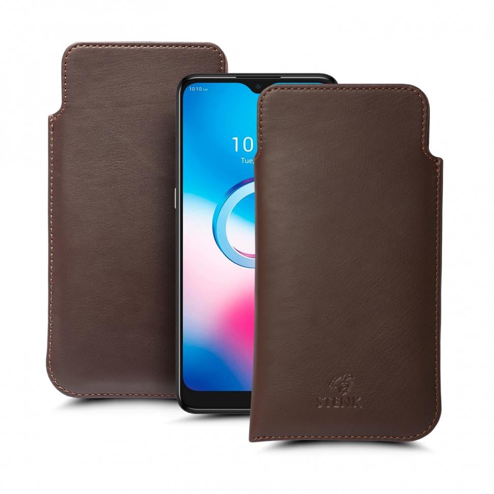 Футляр Stenk Elegance для Alcatel 3L (2020) Коричневый (67402)