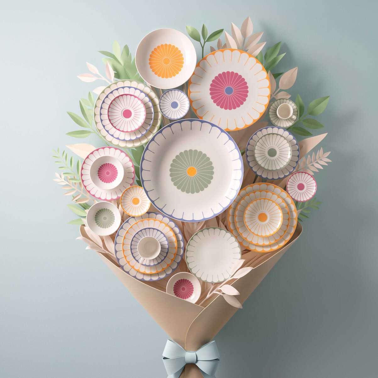 Набор обеденных тарелок Villeroy & Boch Fleur Ø27 см 4 пр. (1045546000) - фото 5 Набор обеденных тарелок Villeroy & Boch Fleur Ø27 см 4 пр. (1045546000) - фото 5