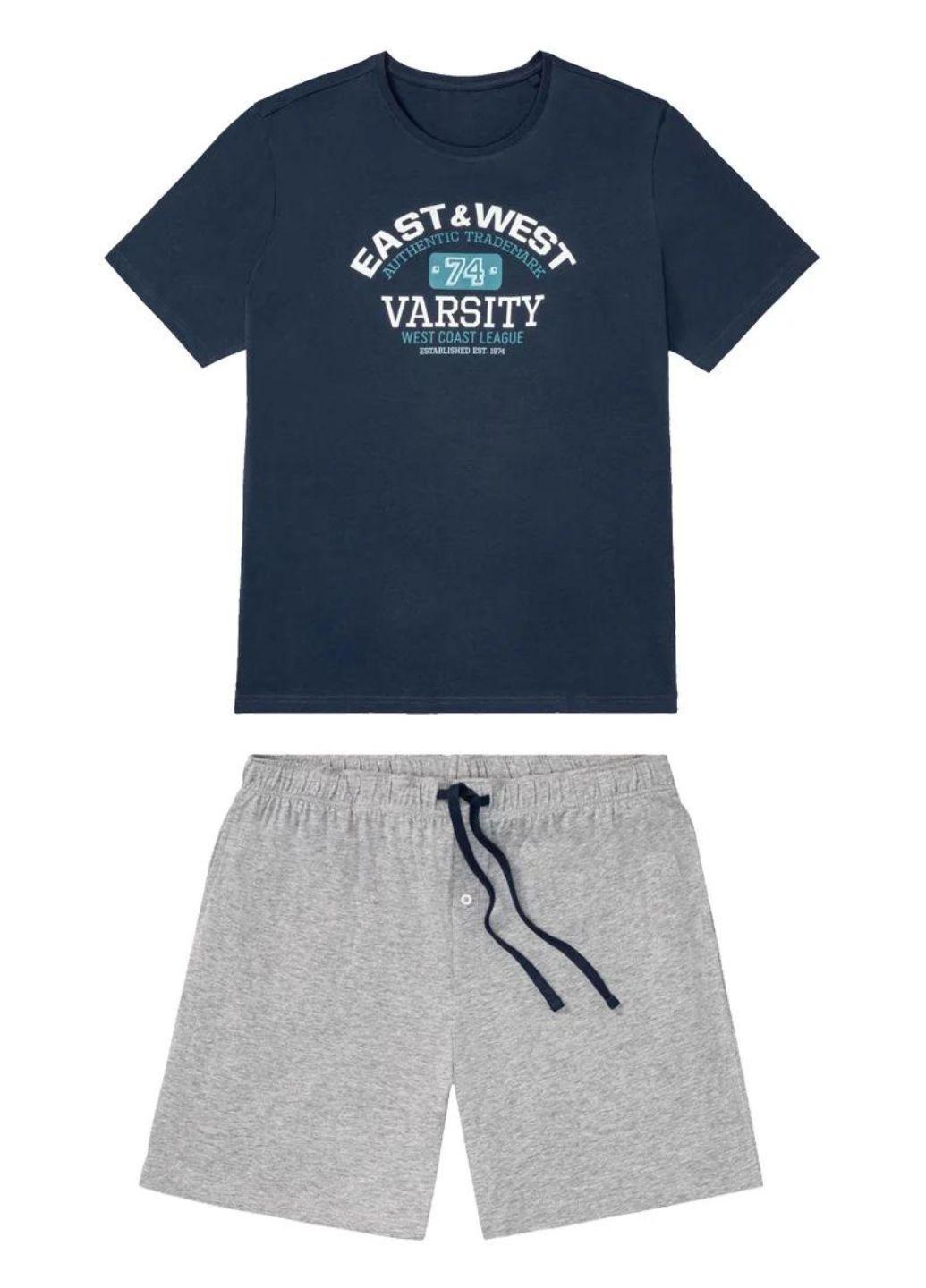 Піжама чоловіча 2XL Синій/Сірий (VMB250BG_2XL) - фото 2