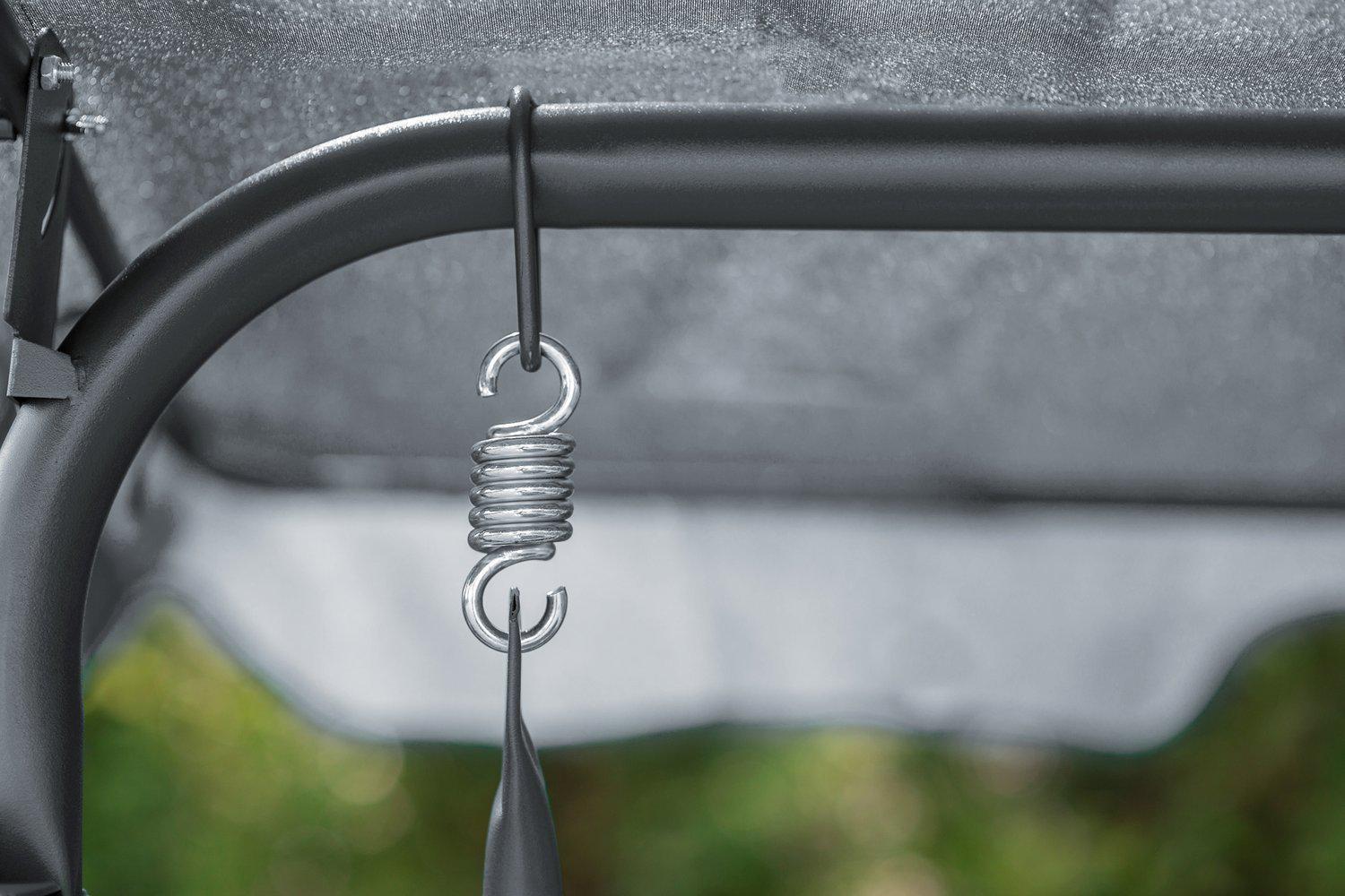 Гойдалка садова Garden Relax 3-х місна з дашком та матрацом Сірий - фото 8 Гойдалка садова Garden Relax 3-х місна з дашком та матрацом Сірий - фото 8