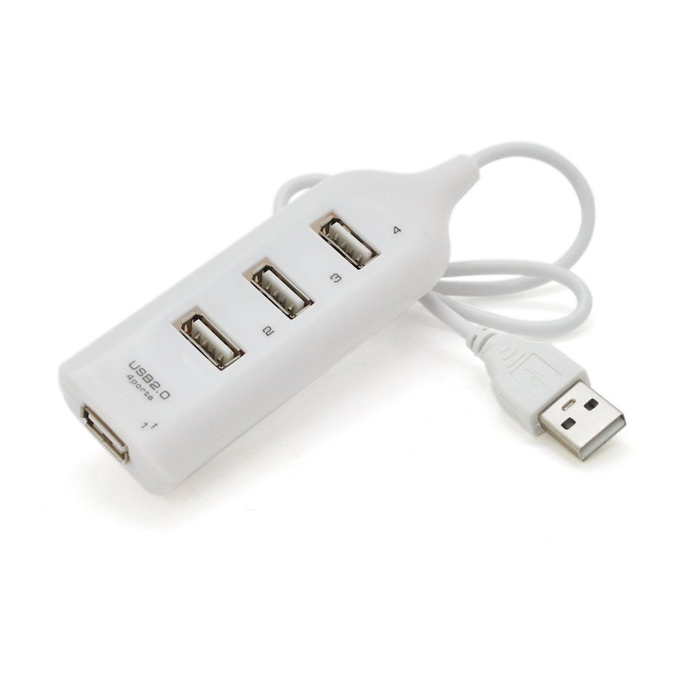 USB-хаб VOLTRONIC 2.0 4 порта Q200 с питанием от USB Белый (19155)