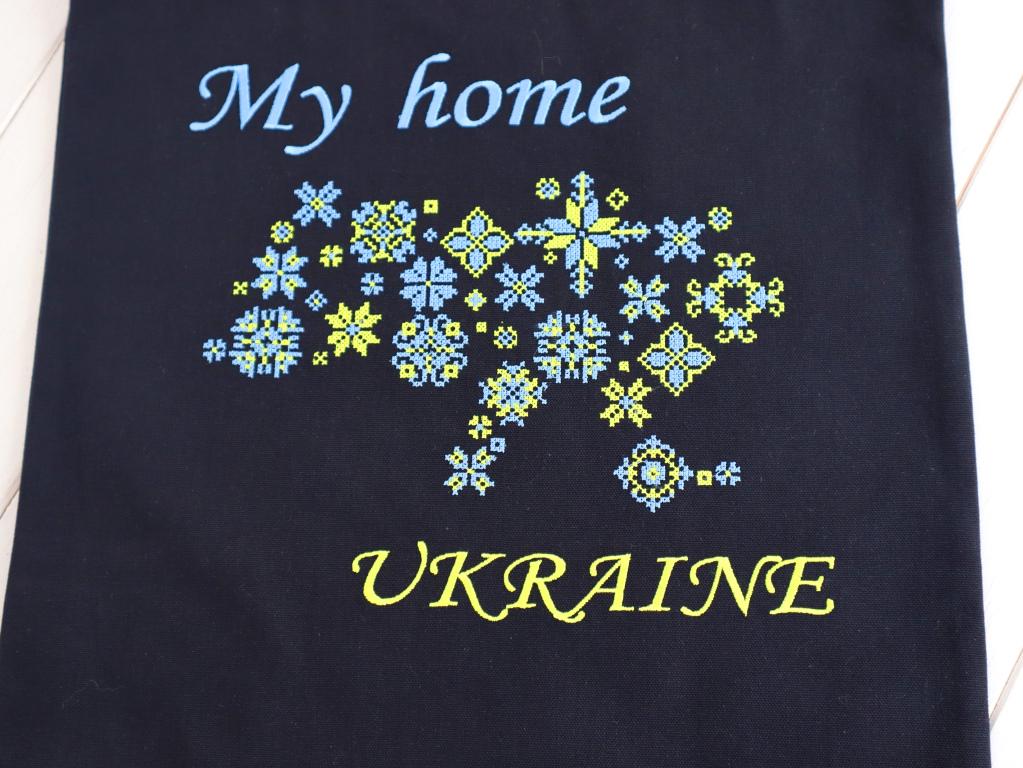 Шоппер с вышивкой My home UKRAINE (СШ-030/2) - фото 4