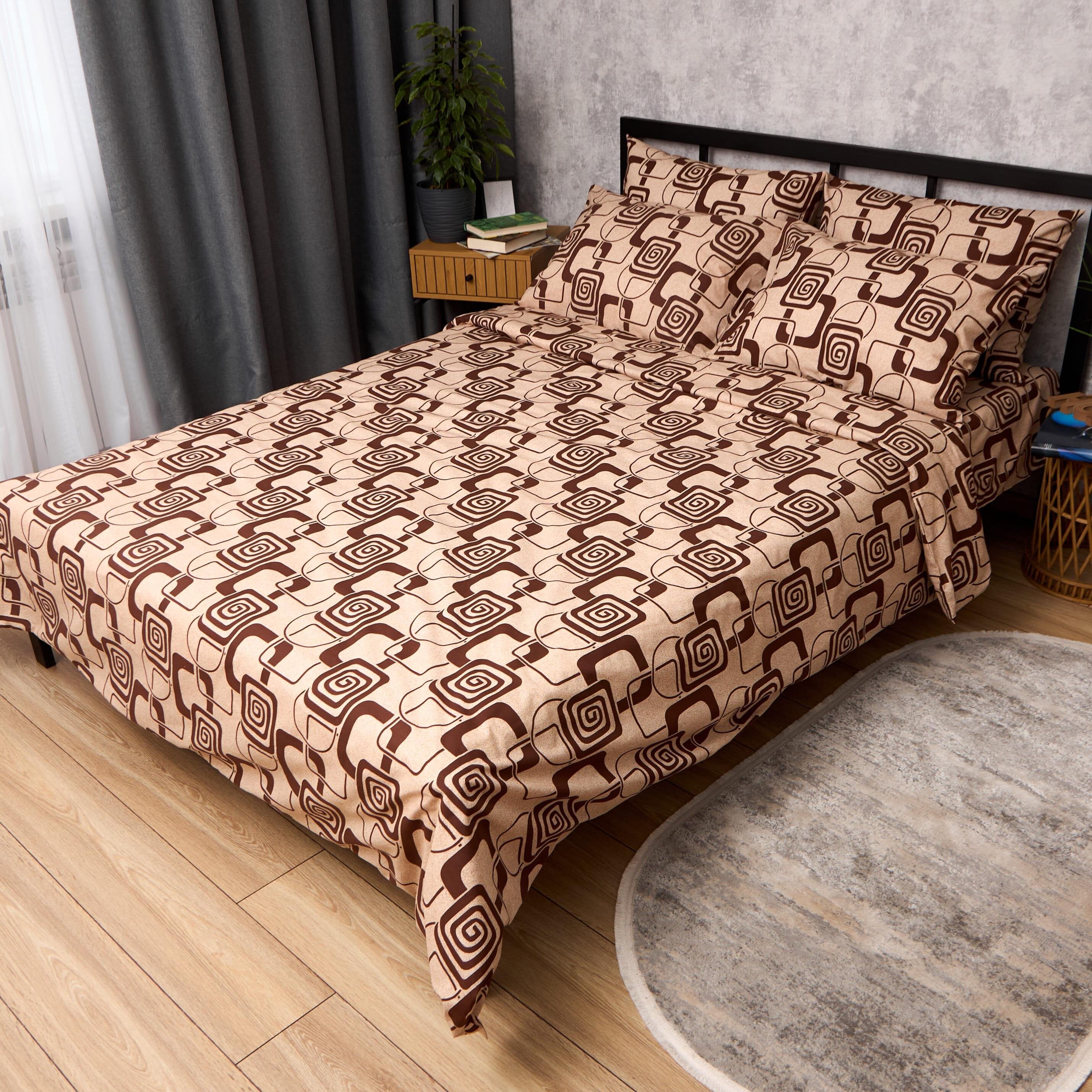 Комплект постельного белья Moon&Star Бязь Gold Люкс Loft Pattern евро 200х220 см наволочки 2 шт. (MS-820014362)