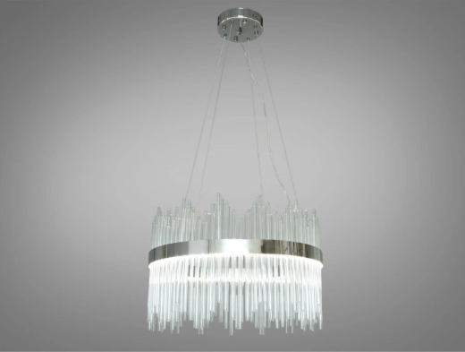 Люстра светодиодная Diasha хрустальная 30 Вт 50 см Хром (Q802/500CH)