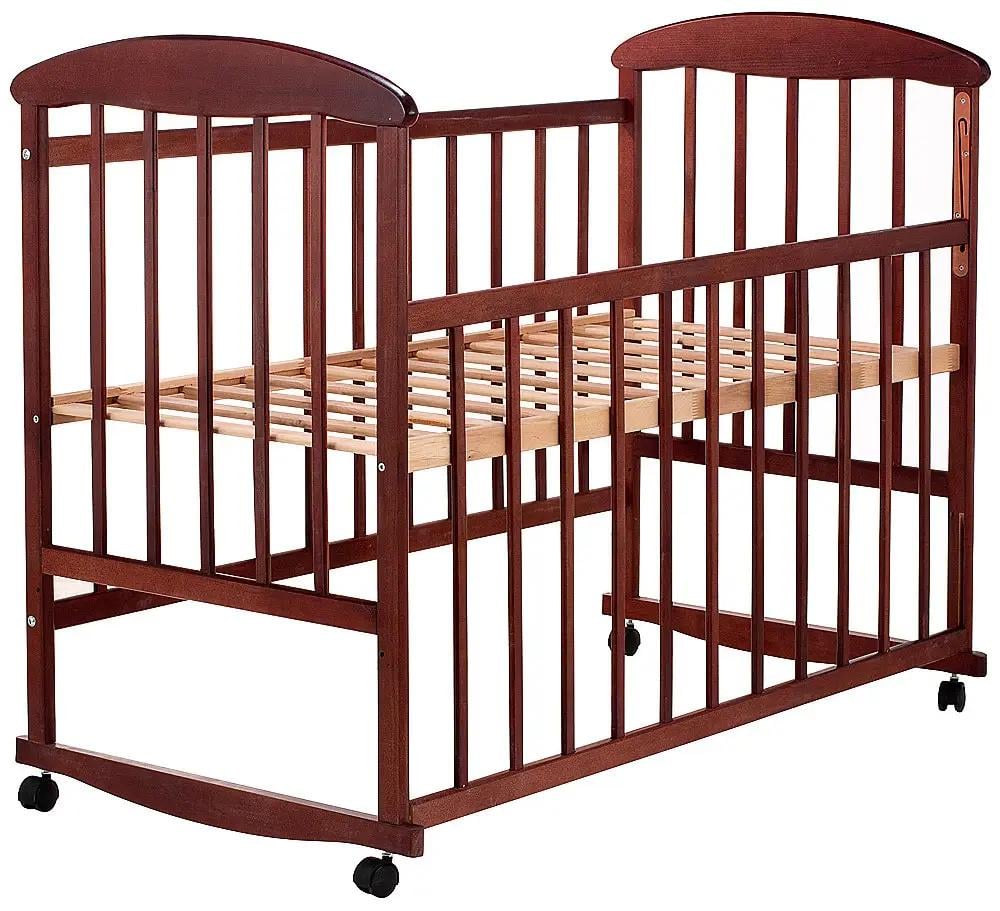 Кроватка на дугах Baby Наталка без ящика матрас/постель 9 эл. Темно-коричневый Кроватка на дугах Baby Наталка без ящика матрас/постель 9 эл. Темно-коричневый