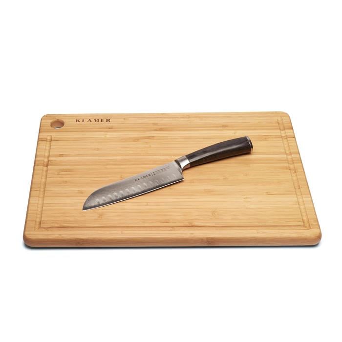 Набор Klamer нож сантока 18 см с разделочной доской 45x30 см (2623035)