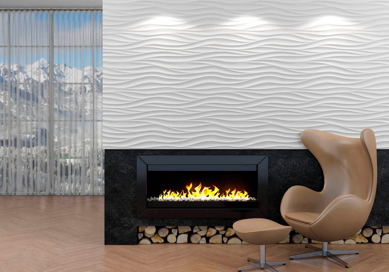 3D-панель гіпсова декоративна Вуаль під фарбування 500x500x24 мм Білий (30635387) - фото 4 3D-панель гіпсова декоративна Вуаль під фарбування 500x500x24 мм Білий (30635387) - фото 4