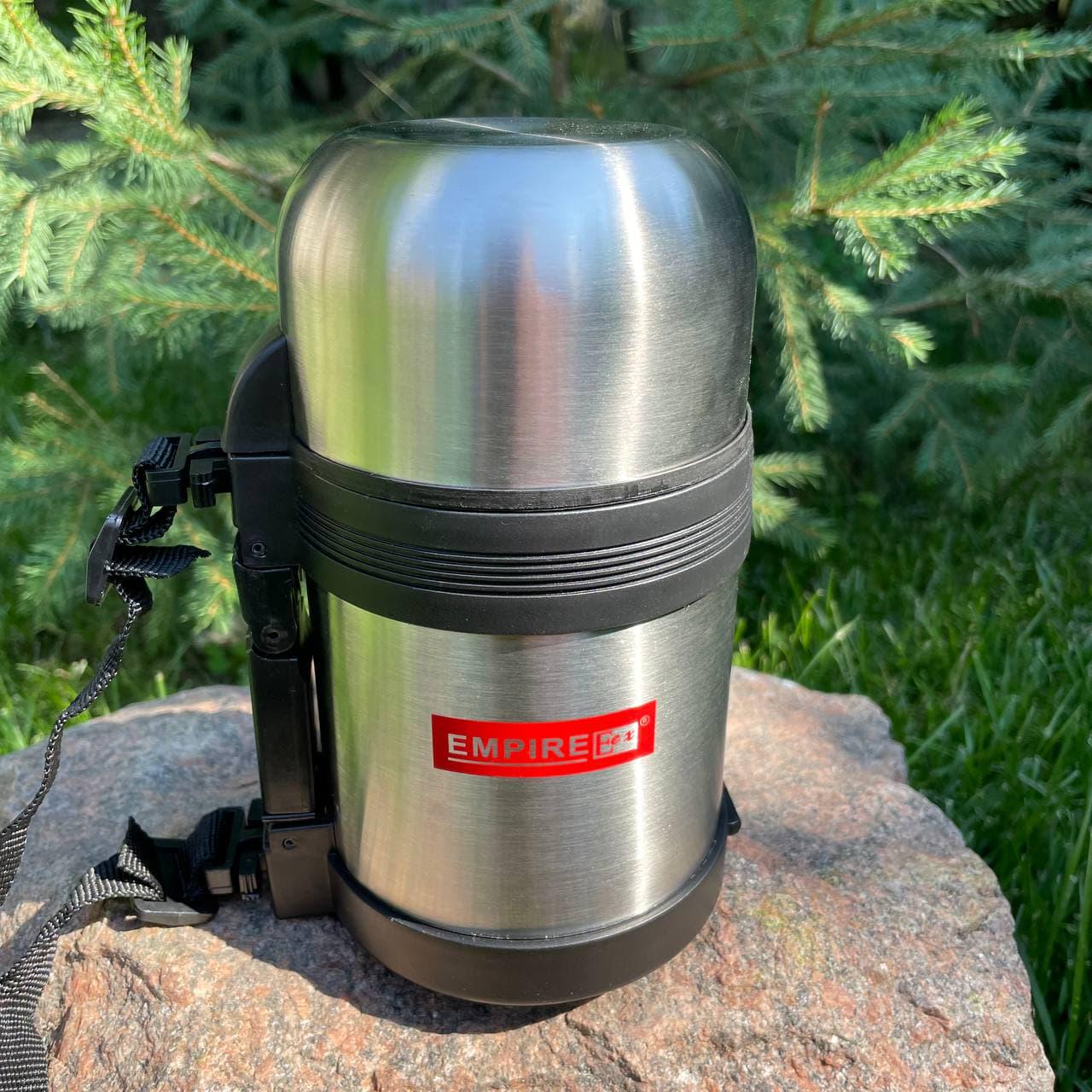 Термос туристичний для води та їжі нержавіюча сталь круглий 600 мл - фото 4