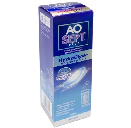 Система очищення лінз Alcon AOSept Plus HydraGlyde пероксидна 360 ​​мл (8499-1) - фото 2