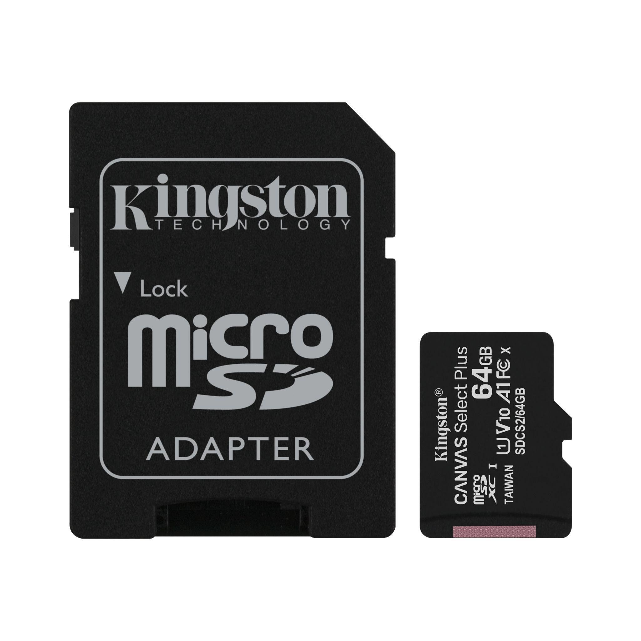 Карта памяти Kingston microSDHC C10 UHS-I R100 MB/s с SD-адаптером 32 GB (30358517)