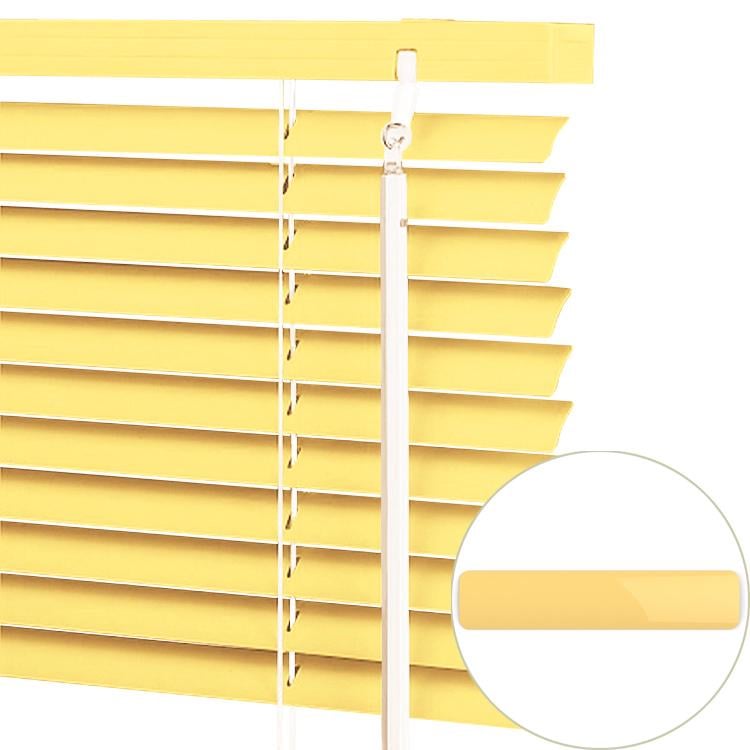 Жалюзі на вікно Wenster горизонтальні 25 мм Standart 308 алюмінієві 85х160 см Жовта Емаль (АО140119)