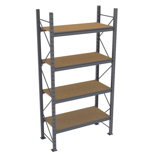 Стеллаж Modern-Expo Mini Rack с полками ДСП основная секция 4 уровня 2127х1545х615 мм (3-3-46) - фото 1