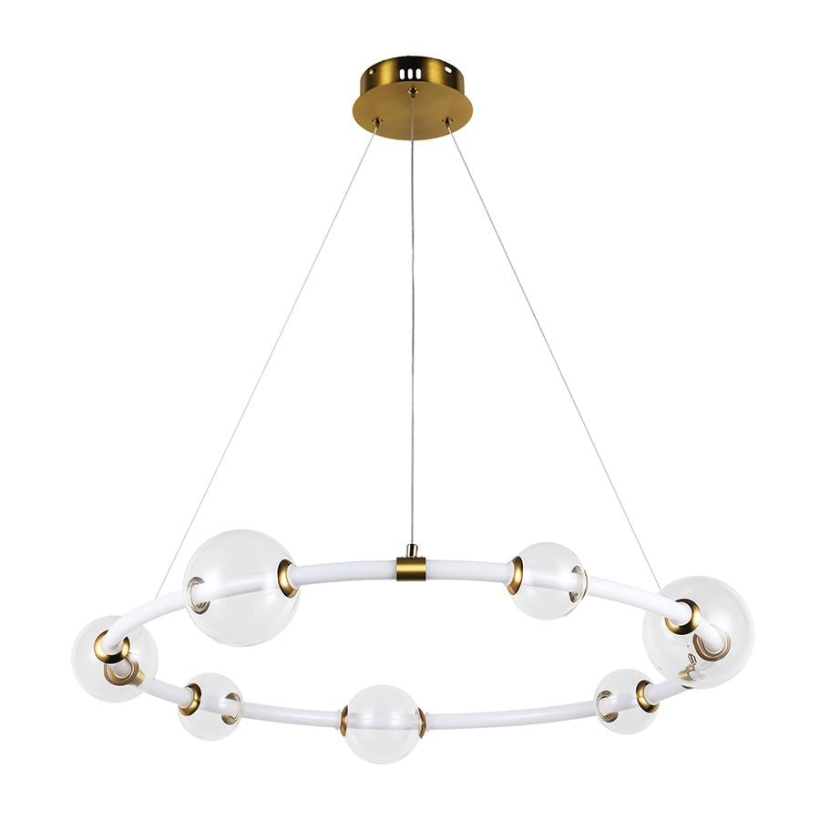 Люстра подвесная светодиодное кольцо Levistella 7812021 750 AB Бронза/Белый