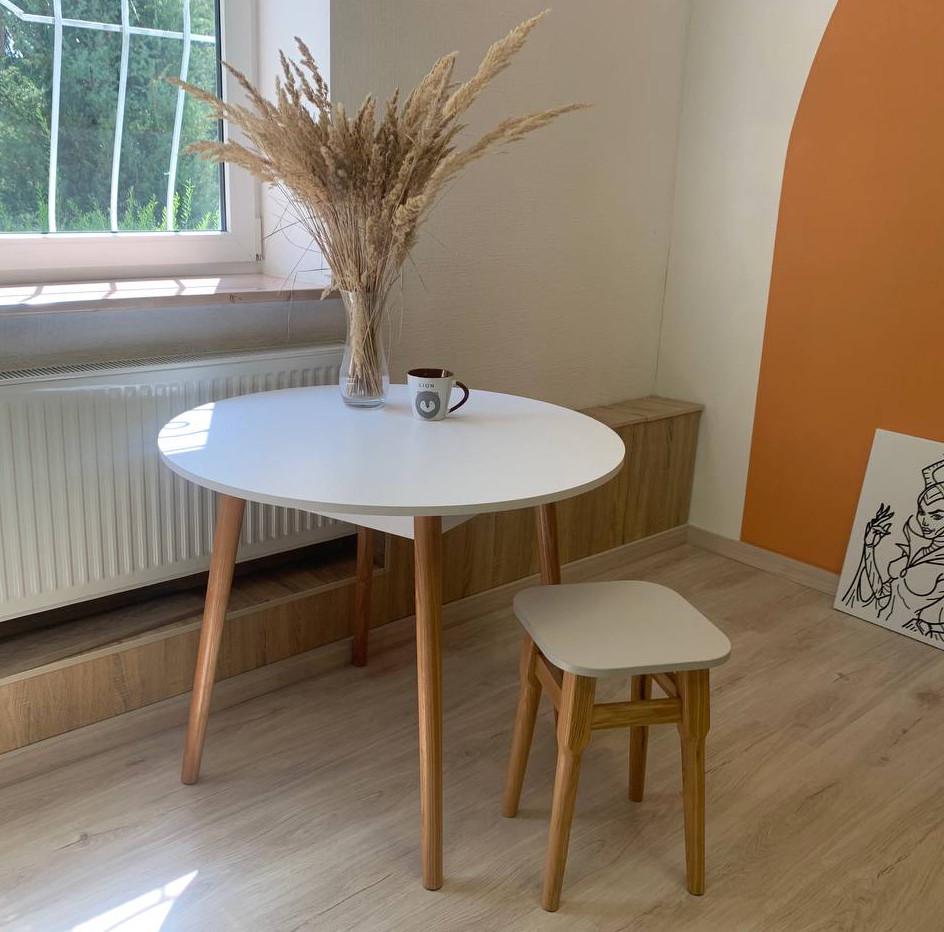 Обеденный стол круглый Lion Majami-1 Нимфея Альба (Lion-041002) - фото 3 Обеденный стол круглый Lion Majami-1 Нимфея Альба (Lion-041002) - фото 3