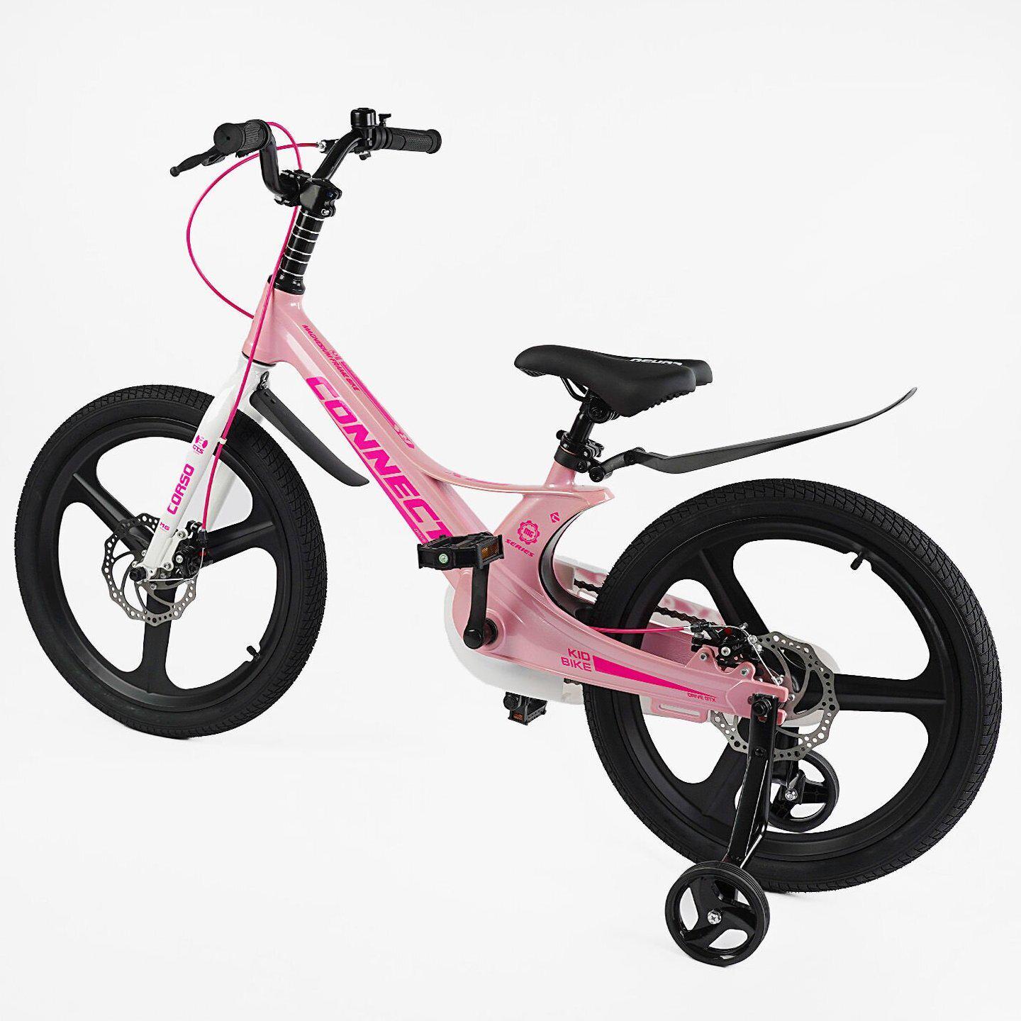 Велосипед двухколесный Corso Connect 20" детский магниевый Розовый - фото 2 Велосипед двухколесный Corso Connect 20" детский магниевый Розовый - фото 2