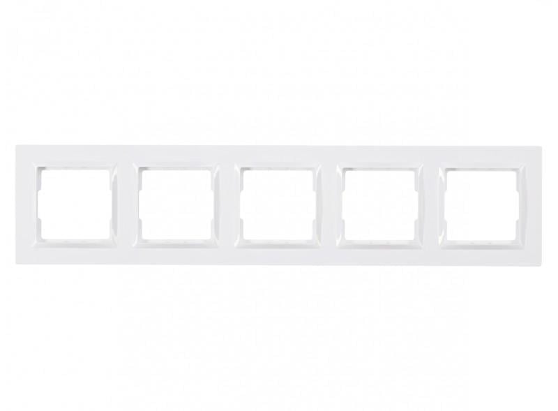 Рамка п'ятимісна горизонтальна Luxel JAZZ 9025 Білий (00000038441)