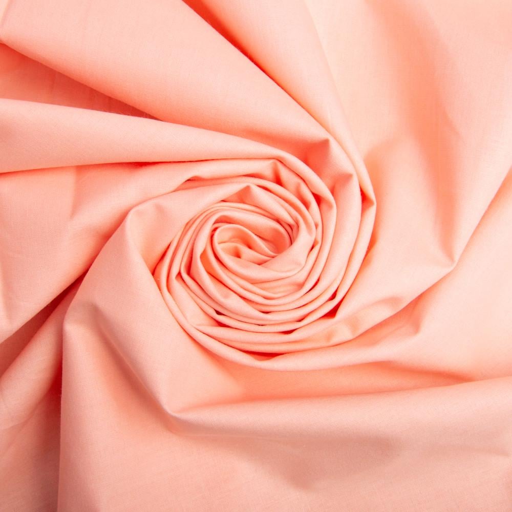 Ткань бязь ранфорс для постельного белья V-37 2,4 м Нежный коралл (24826)