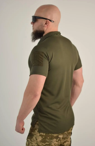 Футболка-поло чоловіча військова для ЗСУ р. 52 XL Олива хакі (11192267) - фото 2 Футболка-поло чоловіча військова для ЗСУ р. 52 XL Олива хакі (11192267) - фото 2